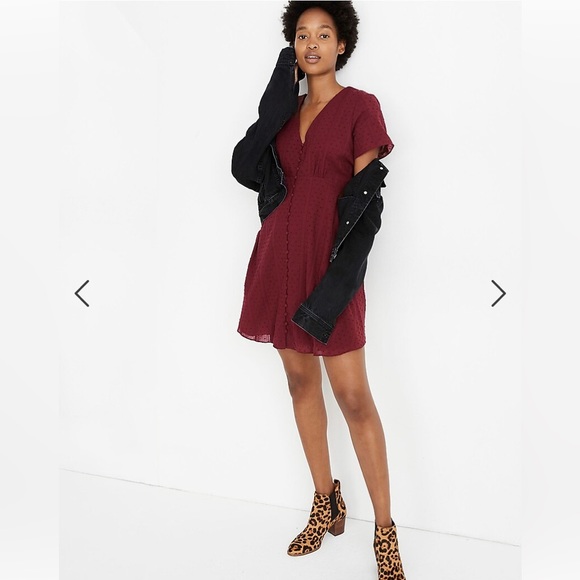 Madewell Dresses Madewell Buttonfront Swing Dress In Swiss Dot